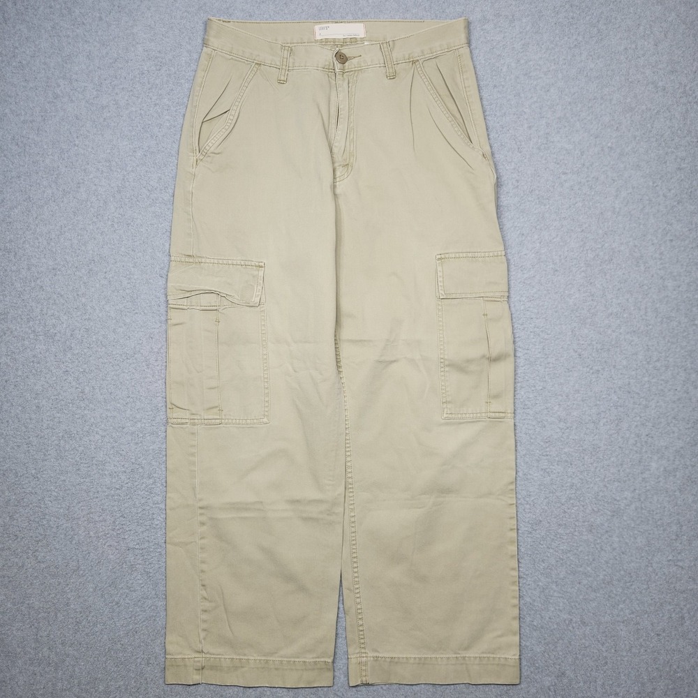 Vintage Levis Cargo Pants 32x30 (Actual‎ 32x28) Tan Baggy Wide Leg Trooper Y2K